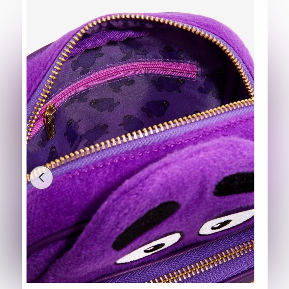 NWT Loungefly Crossbuddies McDonald’s Grimace Crossbody Bag - Picture 4 of 4